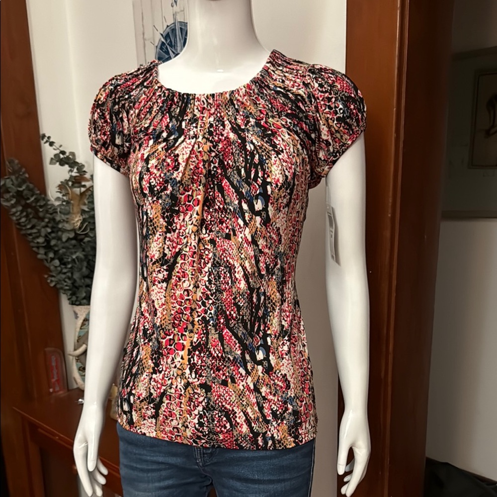 NWT Style&Co size small Women's Multicolor Patterned Top